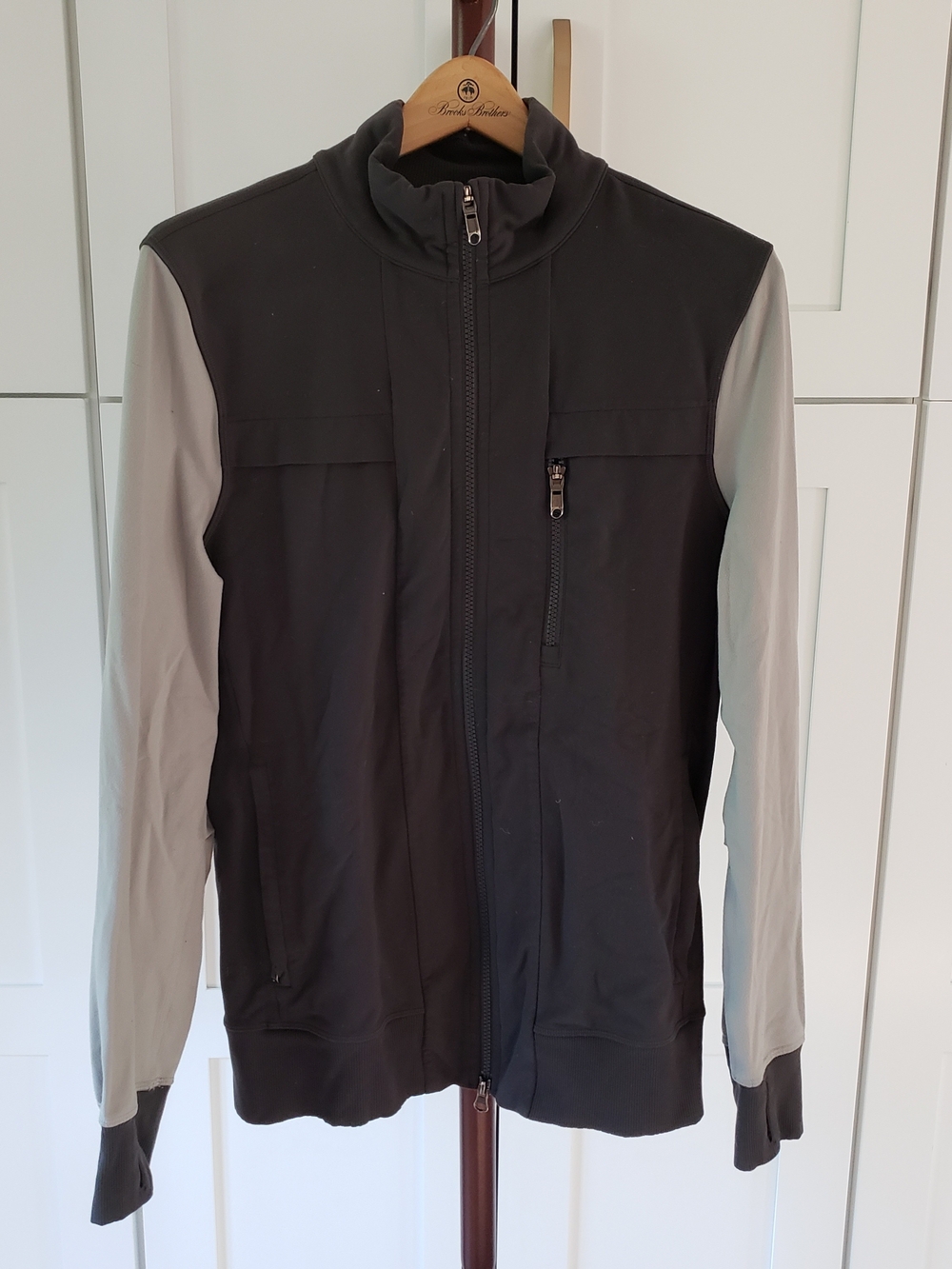 Lululemon Post Gravity Jacket Mens M Gray Full Zip Running Training M4213S